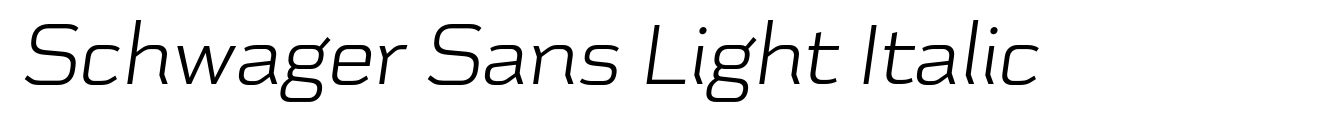 Schwager Sans Light Italic image
